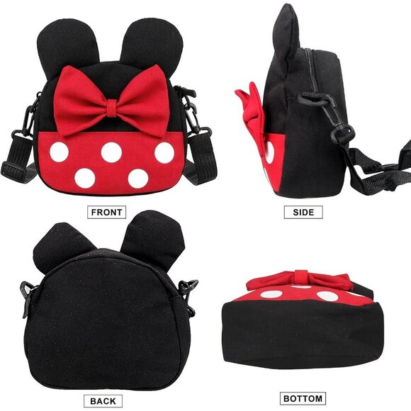 🆕 Dksyee Cute Minnie Mouse Shoulder Bag Women Black Toddler Small Kids Handbag - Picture 3 of 7
